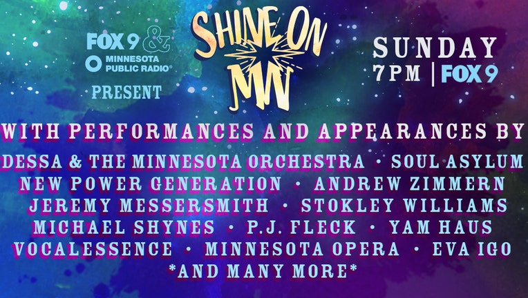 Shine on MN artist and guest lineup