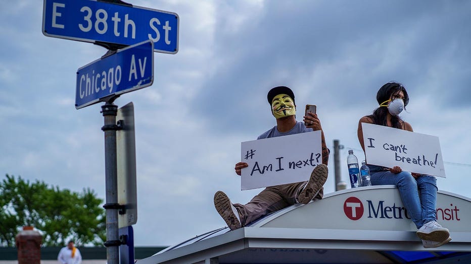 38th and Chicago protest of George Floyd death in Minneapolis