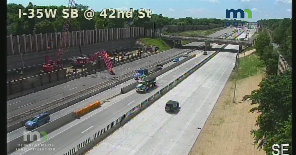 Crane falls over at I-35W construction site onto closed northbound ...