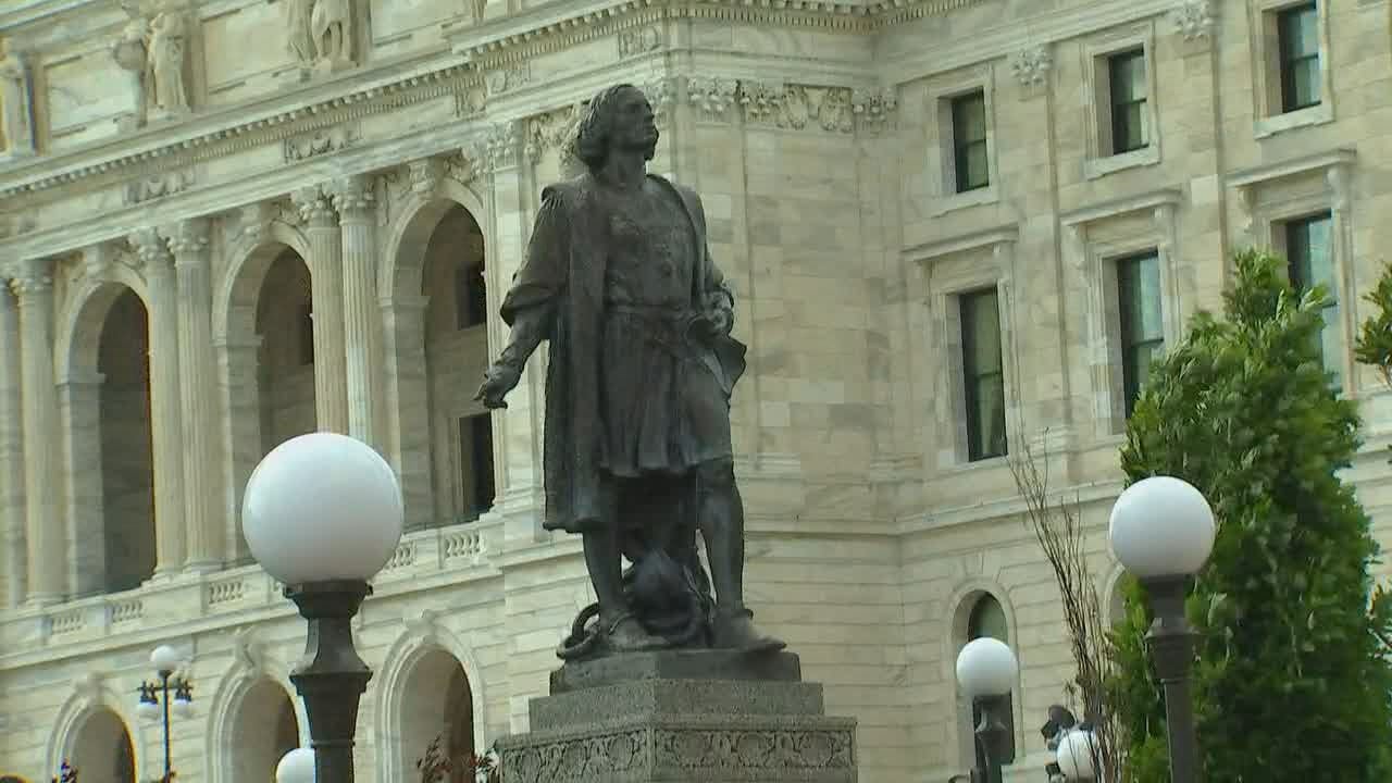 Group tears down Columbus statue at Minnesota State Capitol FOX 9
