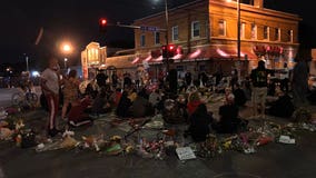 Dozens hold peaceful overnight vigil for George Floyd at 38th and Chicago