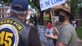 Protesters face off outside Minnesota Governor's Residence over police reforms