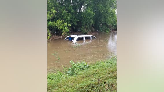 Man, 70, dies after driving onto flooded road near Baldwin, Wisconsin Monday morning