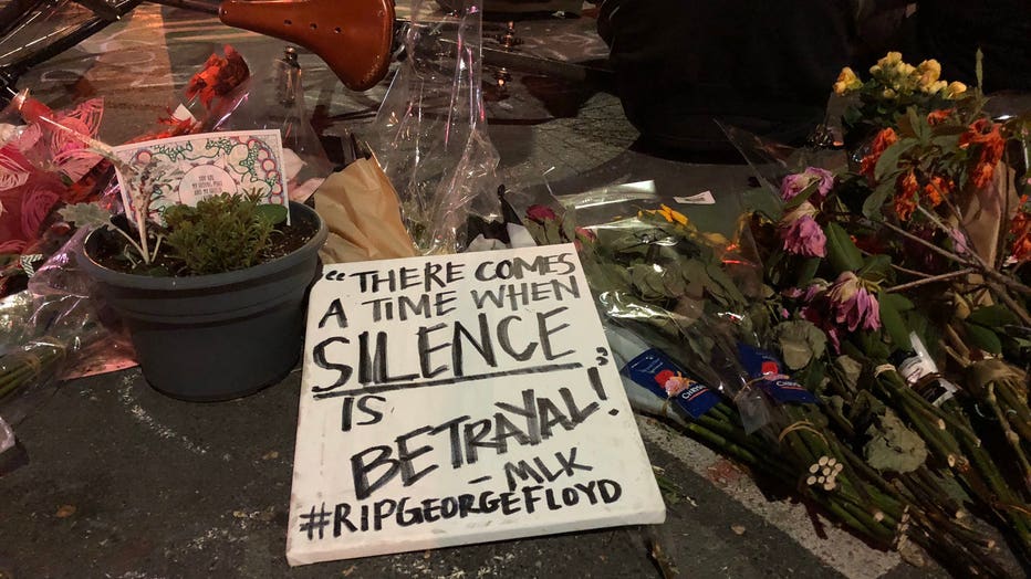 overnight vigil for George Floyd