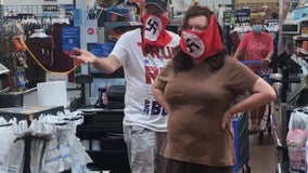 Couple banned by Walmart after wearing Nazi flag face masks at Marshall, Minnesota store