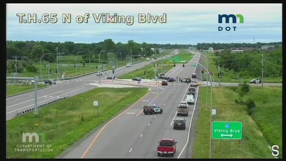 Motorcyclist killed in crash with flatbed pickup truck on Hwy. 65 in East Bethel, Minnesota