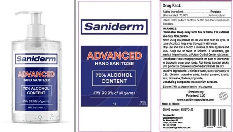 Saniderm Advanced Hand Sanitizer