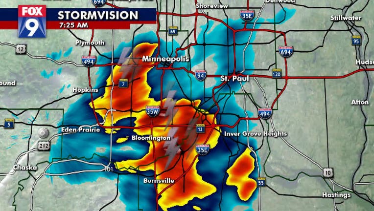 Monday storm radar