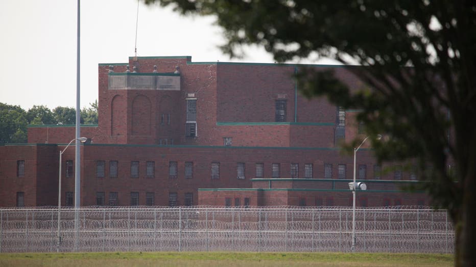 View of a perimeter outside the Terre Haute Federal