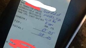 Nebraska restaurant server receives 5-cent tip from customer who wrote ‘get rid of masks’ on receipt