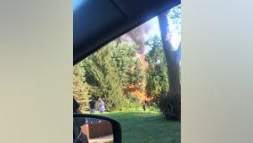 Authorities investigating large house fire in Oakdale, Minnesota