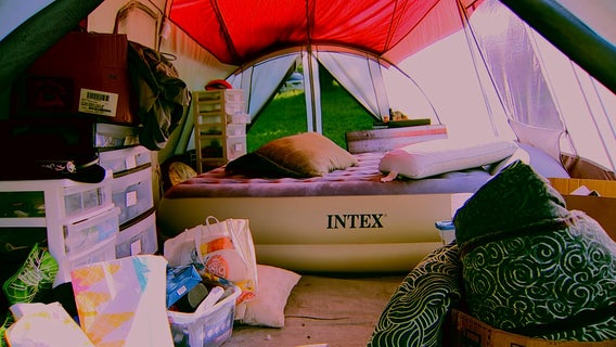 Family living in tents in Cologne, Minnesota after confusion over eviction policy