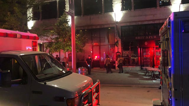 Fire breaks out at Brit's Pub amid unrest in downtown Minneapolis