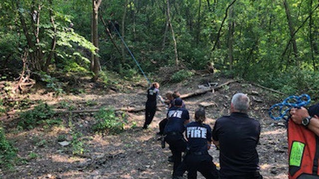 Crews rescue person stuck in cave opening in St. Paul