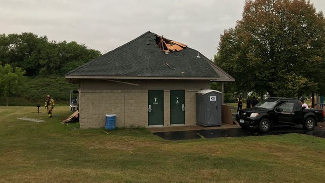 3 people evaluated for injuries after lightning hits park shelter in Lakeville, Minnesota