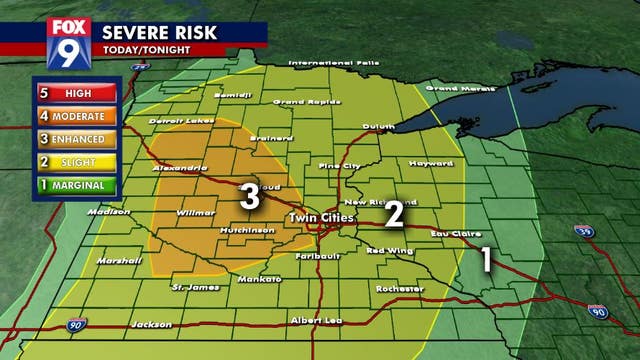 Storms developing Friday afternoon set to impact Twin Cities metro, tornado watch issued for west central MN