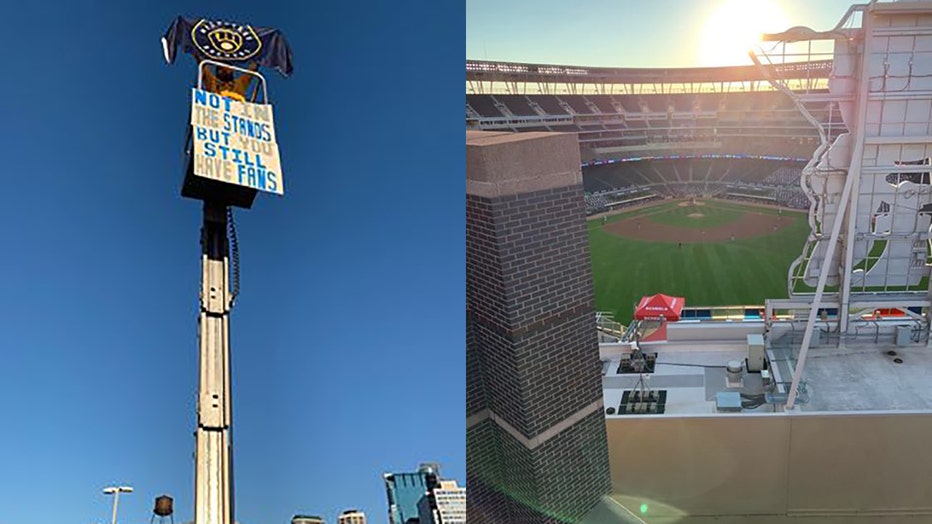 Brewers fans outside Target Field (Credit: Donna Switzer Zlebek)