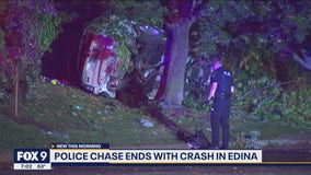 Police chase ends with crash in Edina, 6 taken to hospital