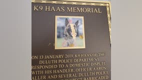 Plaque of Duluth K-9 officer killed in the line of duty vandalized, reward offered