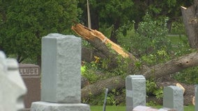 Visitors say Minneapolis cemetery is still a mess weeks after strong storms