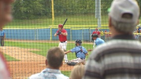 Former Minnesota Twin Corey Koskie homers for Loretto Larks in town ball game