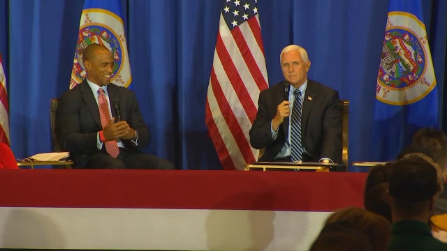 Pence brings 'law and order' message to Minneapolis