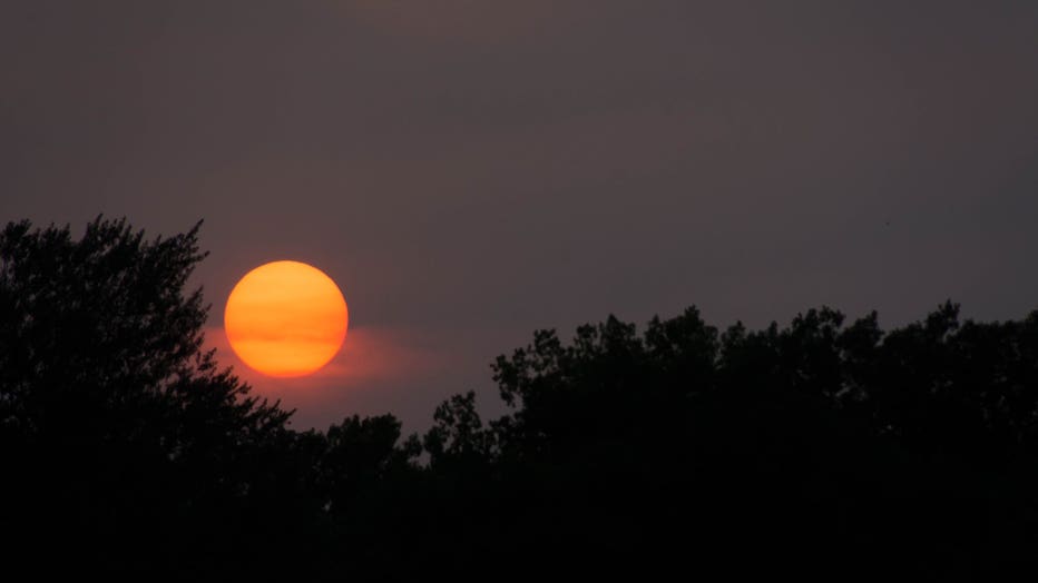 hazy minnesota sunset