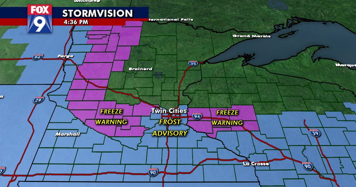 First frost advisory of the season for Twin Cities metro | FOX 9 ...
