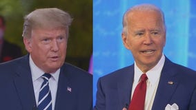 Trump, Biden go at it -- from a distance -- in town halls