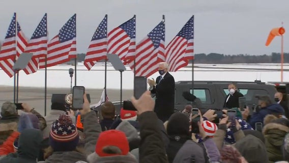 Vice President Pence holds rally in Hibbing, Minnesota
