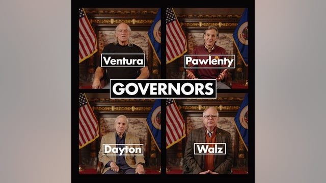 Minnesota Governors Walz, Dayton, Pawlenty and Ventura join forces for election PSA