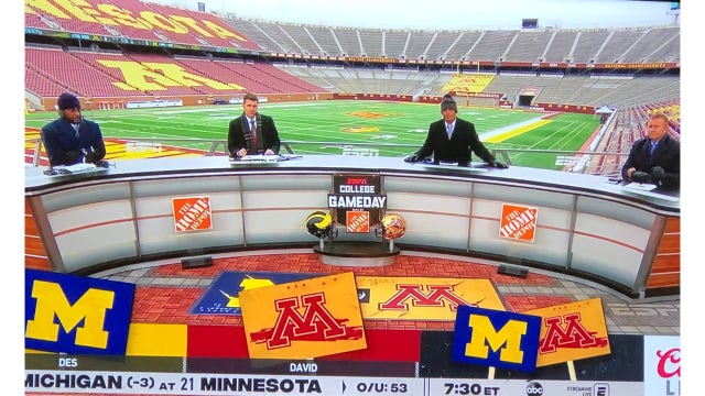 College GameDay panel split on Gophers/Michigan winner