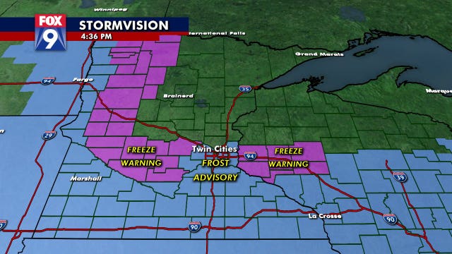First frost advisory of the season for Twin Cities metro