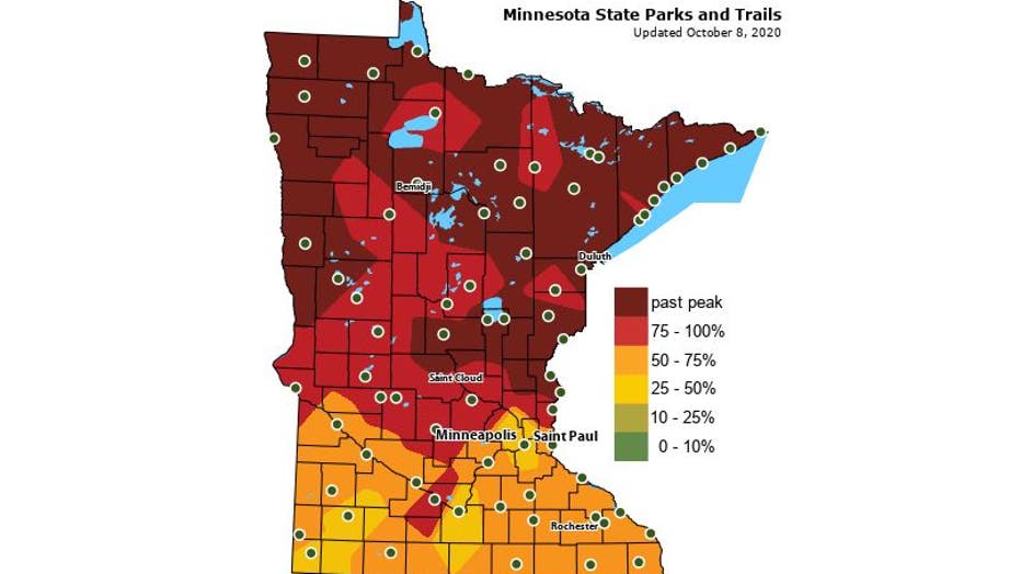 Fall colors update Twin Cities, southern Minnesota peaking this week