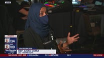 Rep. Omar reacts after winning race for Minnesota's 5th Congressional District