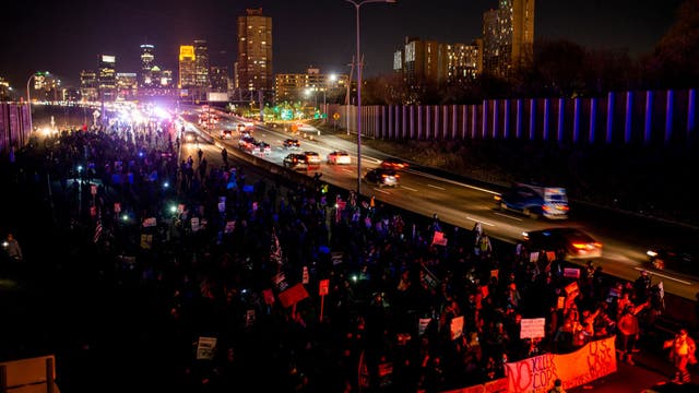 Charges: Protester shined laser pointer in officer's eyes during I-94 protest