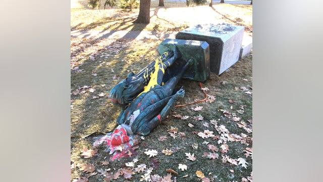 2 statues vandalized in Minneapolis parks