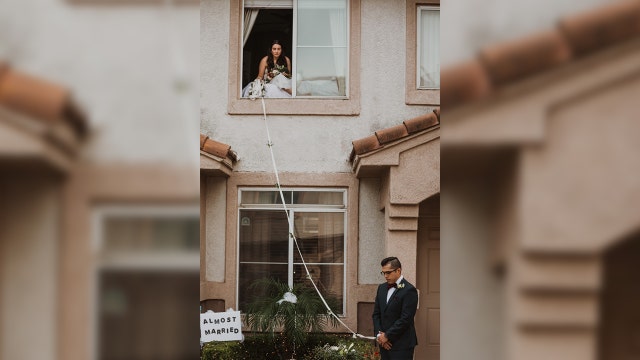 In sickness and in health: Couple exchanges vows through window after bride contracts COVID-19