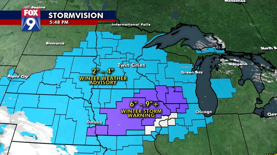 Minnesota To See Snow Tuesday, Winter Weather Advisory Issued | FOX 9 ...