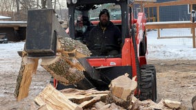 Minnesota man supplies firewood to restaurants, homeless encampments