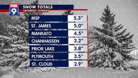 Snow totals: MSP Airport sees 5 inches of snow Saturday