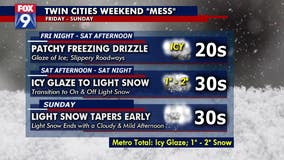 Freezing drizzle, some snow will make for messy weekend