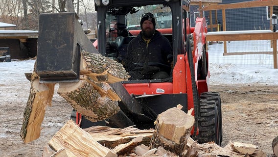 Minnesota man supplies firewood to restaurants, homeless encampments