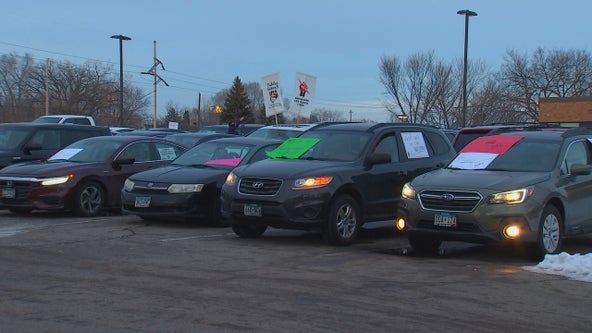 Teachers hold car rally to call for delay to in-person learning