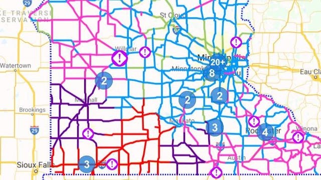 No travel advised on some southwestern Minnesota highways due to whiteout conditions