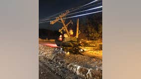 1 injured in crash that took down power lines in Savage, Minnesota