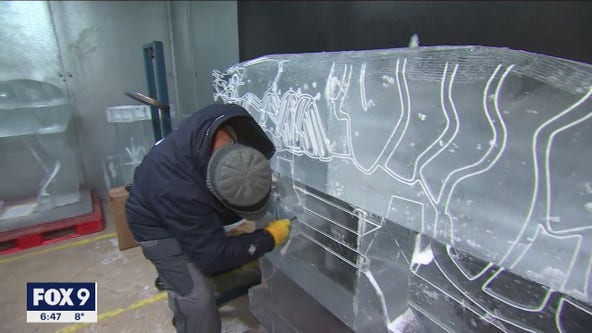 Popular artwork from MIA re-created in ice