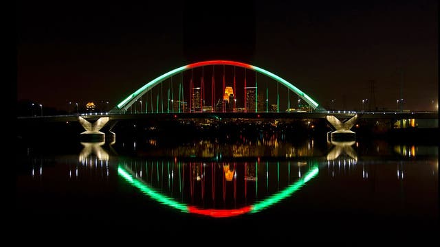 Minneapolis' Lowry Ave. bridge lit up Sunday to honor Black History Month