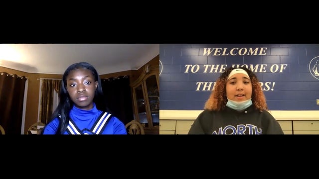 Students at North High School collecting stories for Black History Month