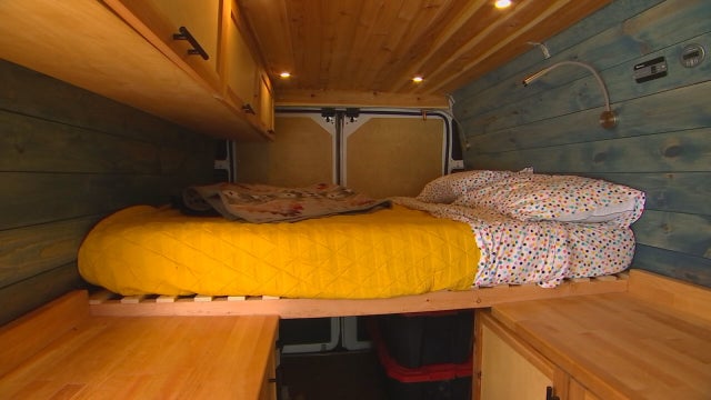 Minneapolis couple renovates old Hy-Vee van into camper
